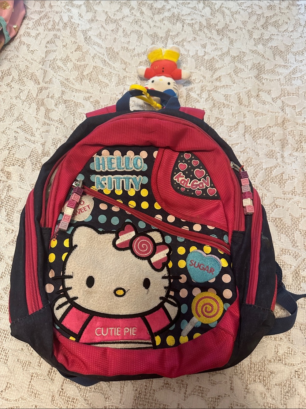 Hello Kitty Red, Pink & Black Polka Dot Kids Backpack